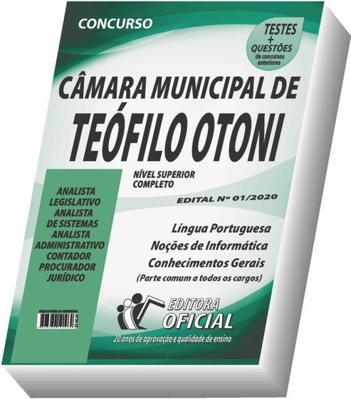 Imagem de Apostila Câmara Municipal De Teófilo Otoni - Nível Superior