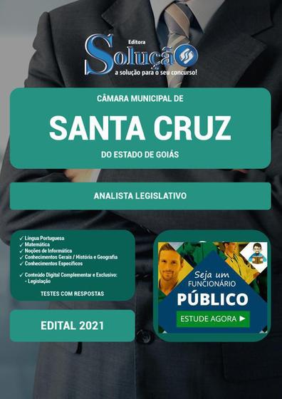 Imagem de Apostila Câmara Santa Cruz Go - Analista Legislativo