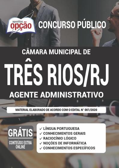 Imagem de Apostila Câmara Três Rios Rj - Agente Administrativo