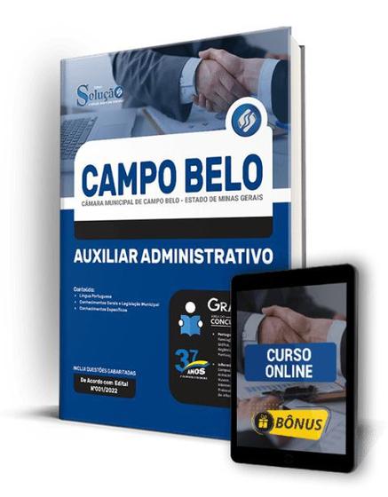 Imagem de Apostila Campo Belo - MG 2022 - Auxiliar Administrativo