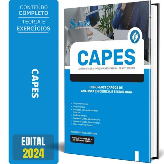 Imagem de Apostila Capes 2024 Comum Aos Cargos Analista Em Ciência E