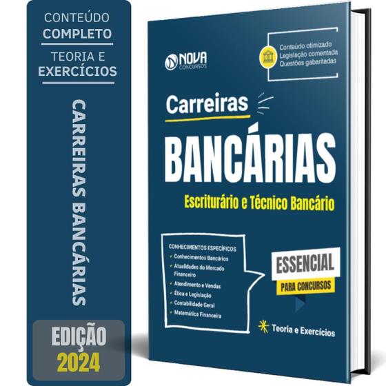 Imagem de Apostila Carreiras Bancárias 2024 Escriturário E Técnico