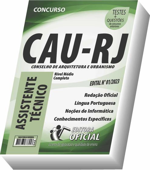Imagem de Apostila CAU - RJ - Assistente Técnico - CURSO OFICIAL