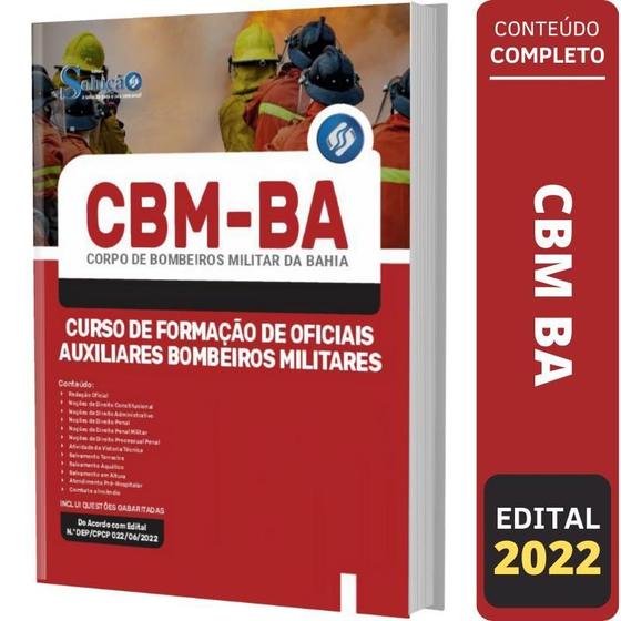 Imagem de Apostila Cbm Ba - Oficiais Auxiliares Bombeiros Militares