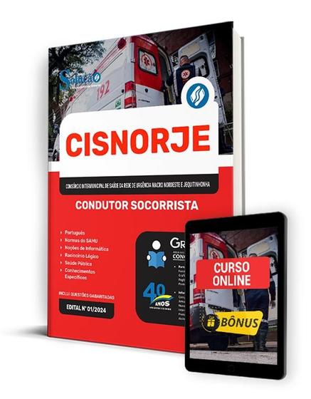 Imagem de Apostila CISNORJE 2024 - Condutor Socorrista