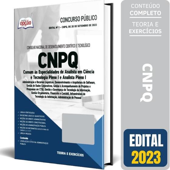 Imagem de Apostila Cnpq 2023 Comum Analista Em Ciência E Tecnologia