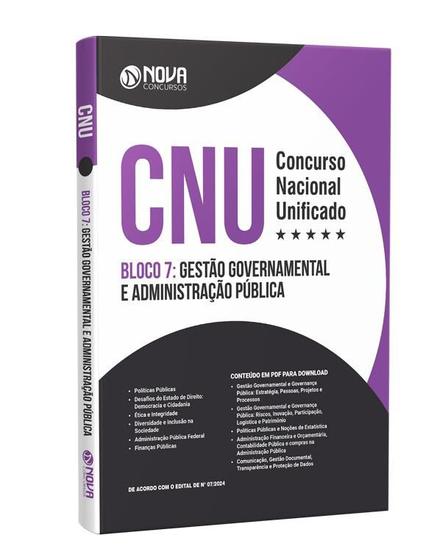 Imagem de Apostila CNU 2024 - Bloco 7 - Gestão Governamental