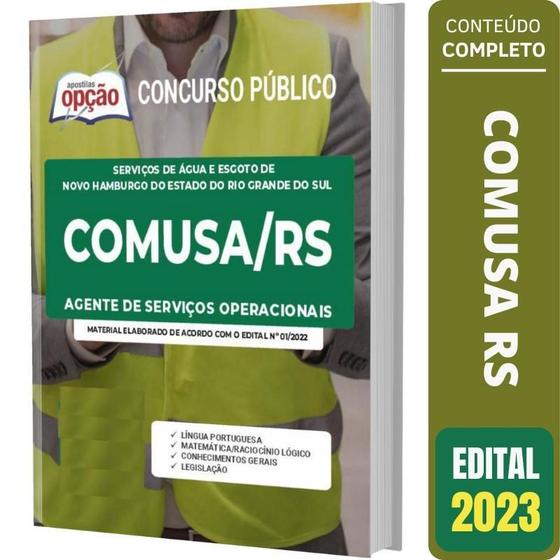 Imagem de Apostila Comusa Rs - Agente De Serviços Operacionais