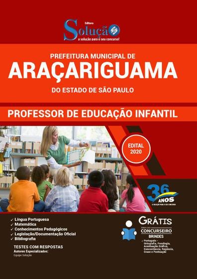 Imagem de Apostila Concurso Araçariguama Sp - Professor Infantil