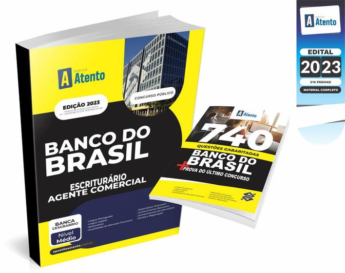 Imagem de Apostila Concurso Banco do Brasil 2023 - Escriturário - Agente Comercial