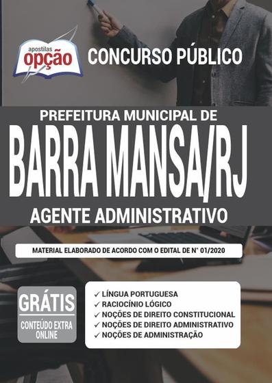 Imagem de Apostila Concurso Barra Mansa Rj - Agente Administrativo