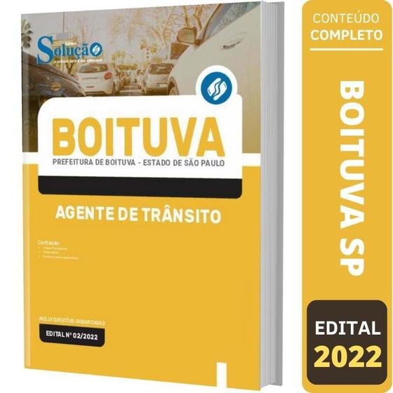 Imagem de Apostila Concurso Boituva Sp - Agente De Trânsito - Editora Solucao
