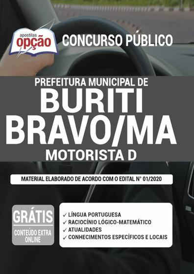 Imagem de Apostila Concurso Buriti Bravo Ma - Motorista D