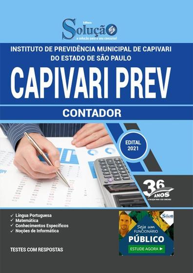 Imagem de Apostila Concurso Capivari Prev - Contador