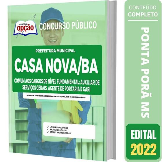 Imagem de Apostila Concurso Casa Nova Ba - Cargos De Nível Fundamental