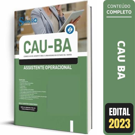Imagem de Apostila Concurso Cau Ba - Assistente Operacional