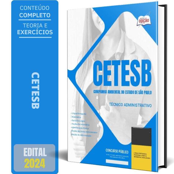 Imagem de Apostila Concurso Cetesb Sp 2024 Técnico Administrativo