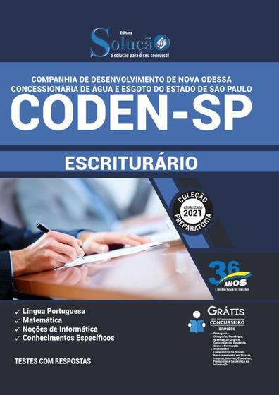 Imagem de Apostila Concurso Coden Sp - Escriturário