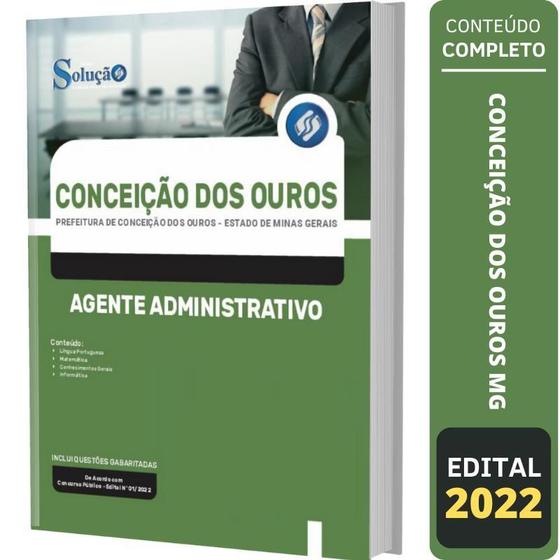 Imagem de Apostila Concurso Conceição Dos Ouros Agente Administrativo