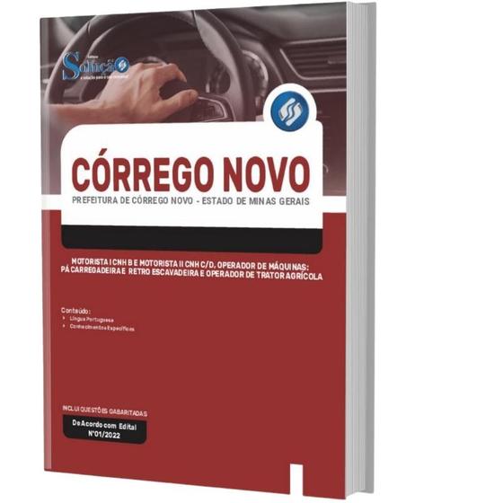 Imagem de Apostila Concurso Córrego Novo Mg - Motorista E Operador