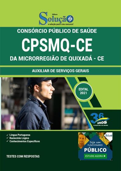 Imagem de Apostila Concurso Cpsmq Ce - Auxiliar De Serviços Gerais