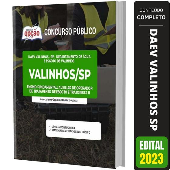 Imagem de Apostila Concurso Daev Valinhos Sp - Ensino Fundamental