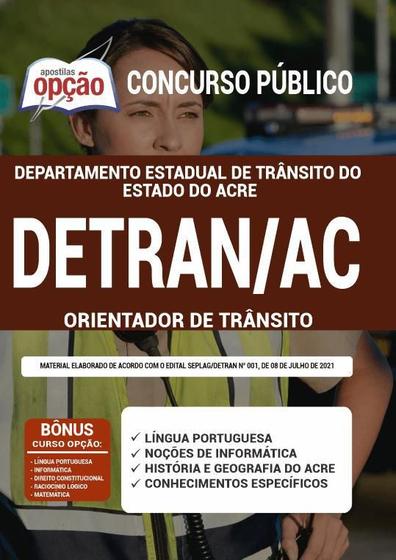 Imagem de Apostila Concurso Detran Ac - Orientador De Trânsito