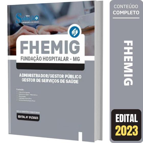 Imagem de Apostila Concurso Fhemig - Administrador E Gestor Público