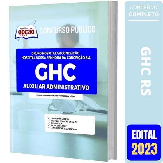 Imagem de Apostila Concurso Ghc Rs - Auxiliar Administrativo