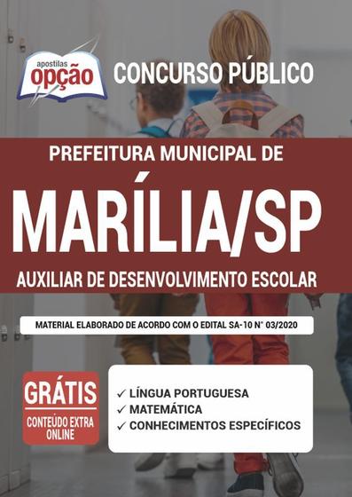 Imagem de Apostila Concurso Marília - Auxiliar Desenvolvimento Escolar