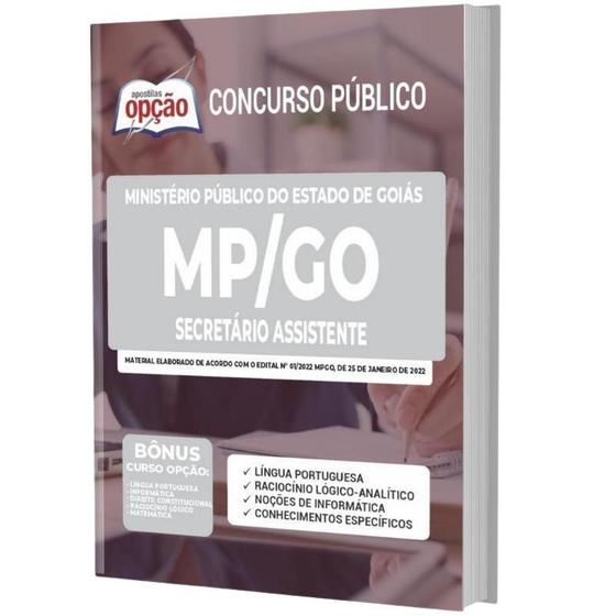 Imagem de Apostila Concurso Mp Go Secretário Assistente