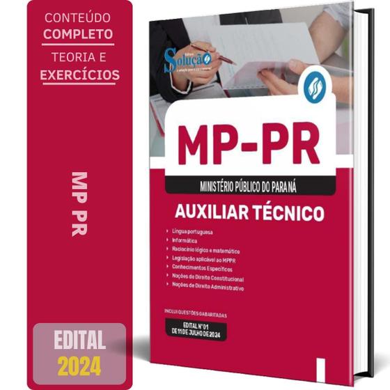 Imagem de Apostila Concurso Mp Pr 2024 - Auxiliar Técnico