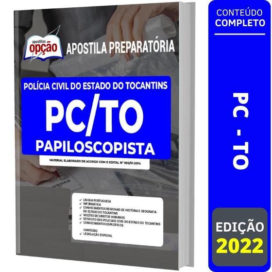 Imagem de Apostila Concurso Pc To - Papiloscopista Polícia Tocantins