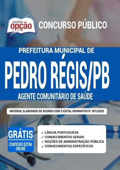 Imagem de Apostila Concurso Pedro Régis Pb Agente Comunitário De Saúde