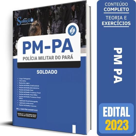 Imagem de Apostila Concurso Pm Pa 2023 - Soldado