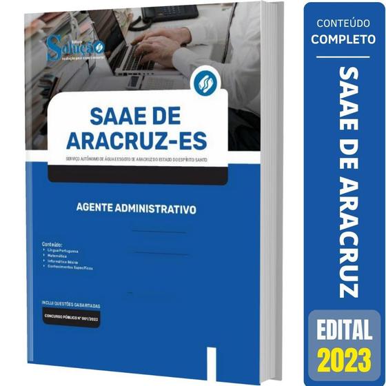 Imagem de Apostila Concurso Saae Aracruz Es - Agente Administrativo