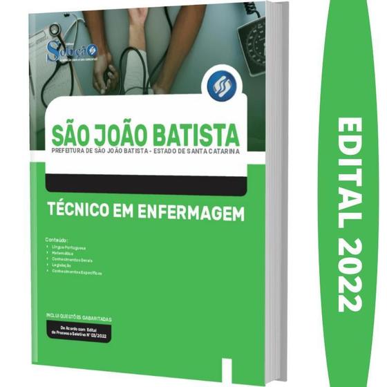 Imagem de Apostila Concurso São João Batista Sc - Técnico Enfermagem