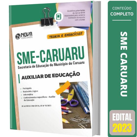 Imagem de Apostila Concurso Sme Caruaru Pe - Auxiliar De Educação