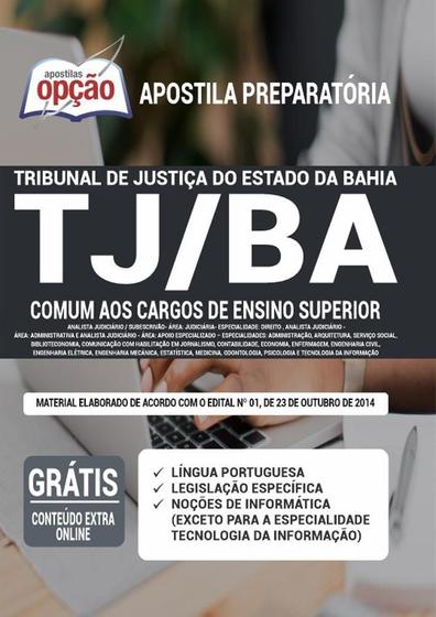 Imagem de Apostila Concurso Tj Ba - Cargos De Ensino Superior