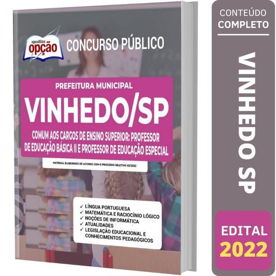 Imagem de Apostila Concurso Vinhedo Sp - Cargos De Ensino Superior