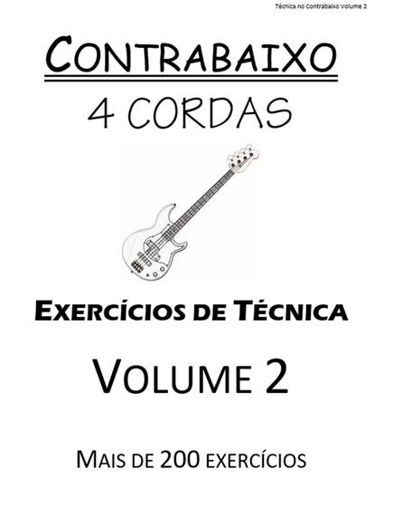 Imagem de Apostila Contrabaixo de 4 cordas  exercícios de técnica volume 2