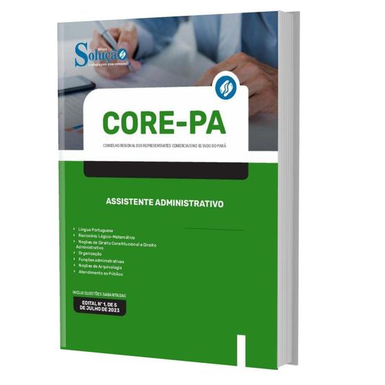 Imagem de Apostila Core Pa 2023 - Assistente Administrativo - Editora Solucao