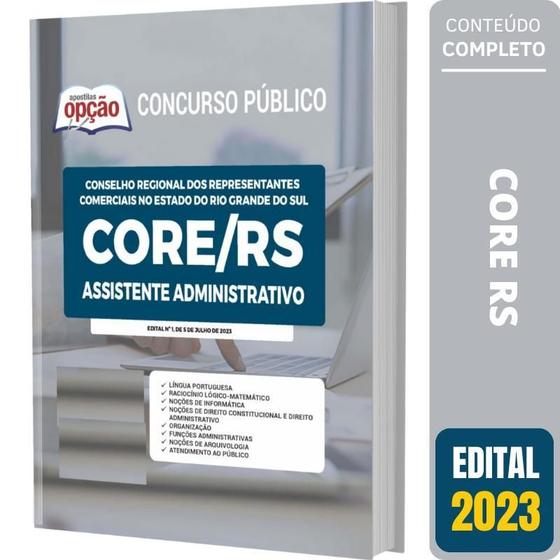 Imagem de Apostila Core Rs 2023 - Assistente Administrativo