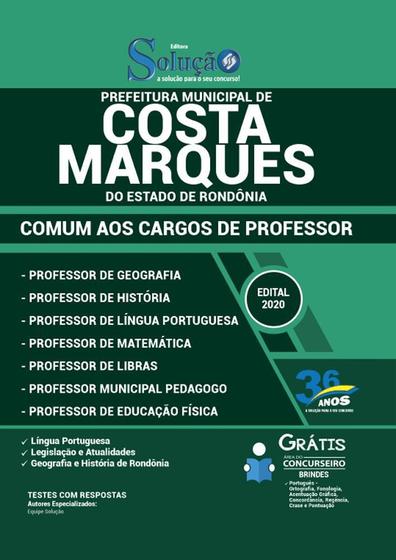 Imagem de Apostila Costa Marques Ro - Professor Municipal Pedagogo