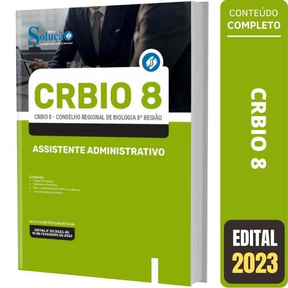 Imagem de Apostila Crbio 8 - Assistente Administrativo
