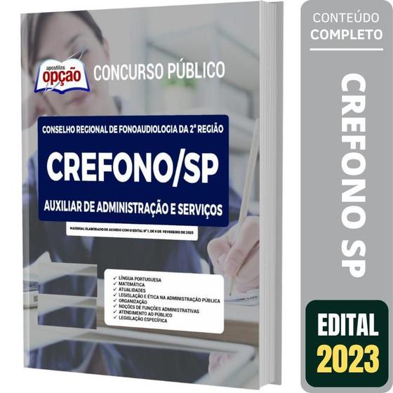 Imagem de Apostila Crefono Sp - Auxiliar De Administração E Serviços