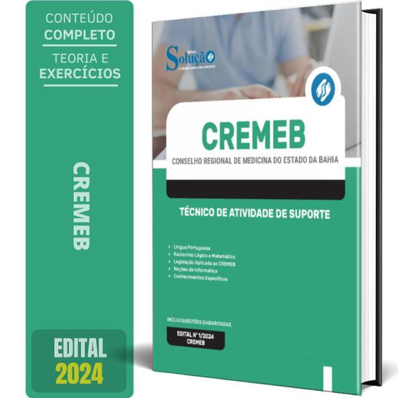 Imagem de Apostila Cremeb 2024 - Técnico De Atividade De Suporte