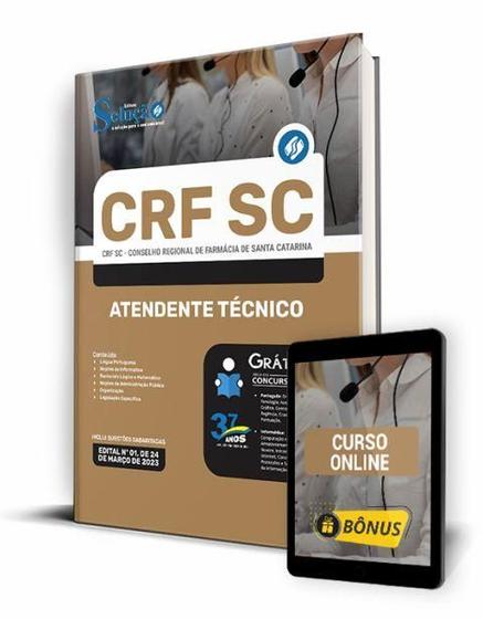Imagem de Apostila CRF-SC - Atendente Técnico - Editora Solução
