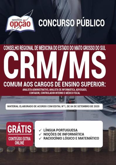 Imagem de Apostila Crm Ms - Comum Aos Cargos De Ensino Superior