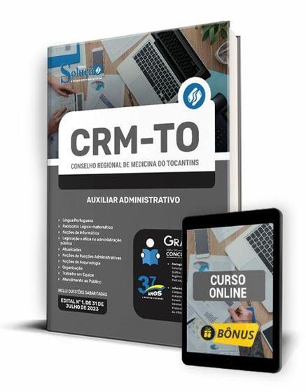 Imagem de Apostila CRM-TO - Auxiliar Administrativo - Editora Solução